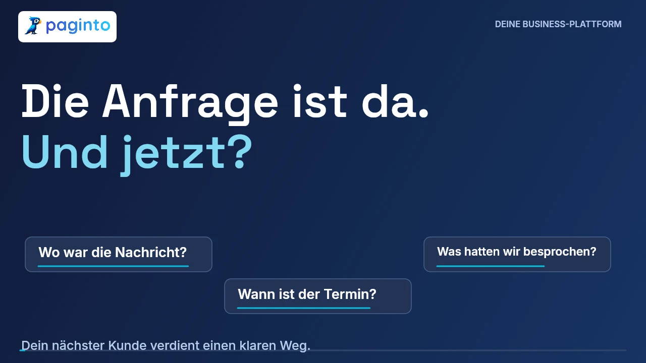 Die Anfrage ist da. Und jetzt? Paginto im Zusammenhang erleben.